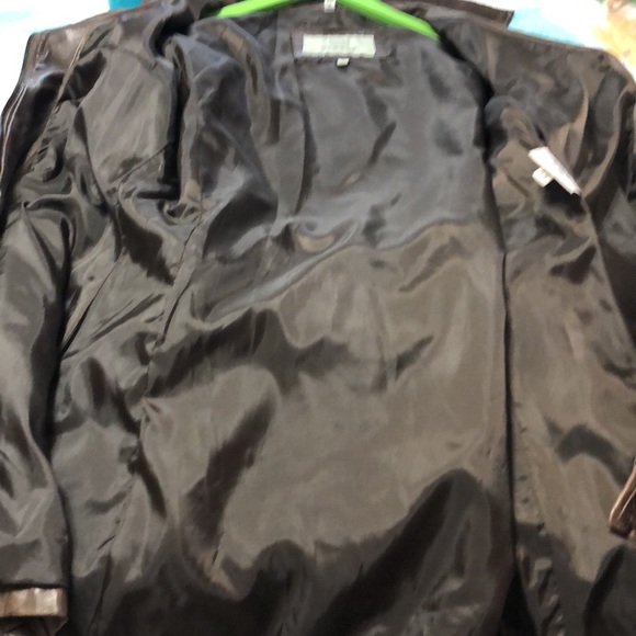 Brown leather coat Bod Christiansen size large - Picture 10 of 10